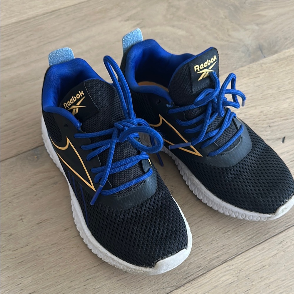 Reebok Kids Black and Blue Sneakers